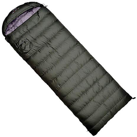 Winterschlafsack, wasserdicht, Special Forces Umschlagschlafsack, extremer Komfort, Armeegrün, rechteckig, Schlafsack mit 1800 g weißer Entendaunenfüllung, 210 x 80 cm