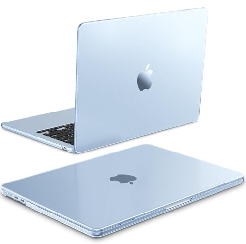 Fintie Hülle Kompatibel mit MacBook Air 13.6 Zoll M5 M4 M3 M2 (2026-2022) | A3449 A3240 A3113 A2681 [100% Entspricht der Offiziellen Farbe] Premium Ultradünne Matte Hartschale Schutzhülle, Himmelblau
