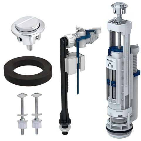 Geberit Toilet Cistern Repair Kit Geberit Type 290 Dual Flush Valve & 380AG Bottom Entry Fill Valve, WRAS Approved, Replacement for Type 280/250, Adjustable Complete Flush Kit