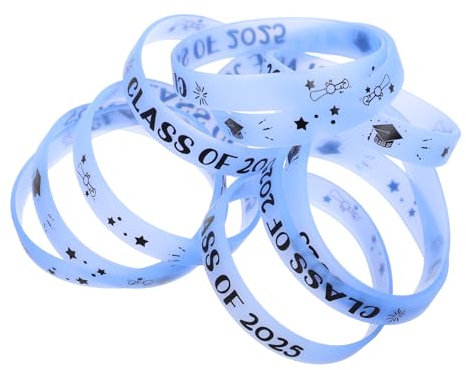 Abaodam Braccialetti in Silicone Class Of 2025 per 10pezzi, Bracciali di Celebrazione Stilosi e Versatili per Eventi e Feste