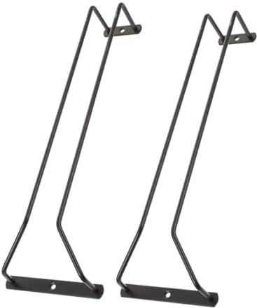 GRIRIW 2 Pezzi Portabicchieri Vino Sospeso Metallo Rack per da Vino da Appoggiare Installazione Facile e Bar e Accesso Veloce da Nero