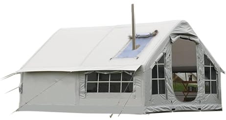 Tenda gonfiabile per campeggio di gruppo, installazione rapida con sfiato del camino, ideale per avventure all'aperto, festival e attività in giardino