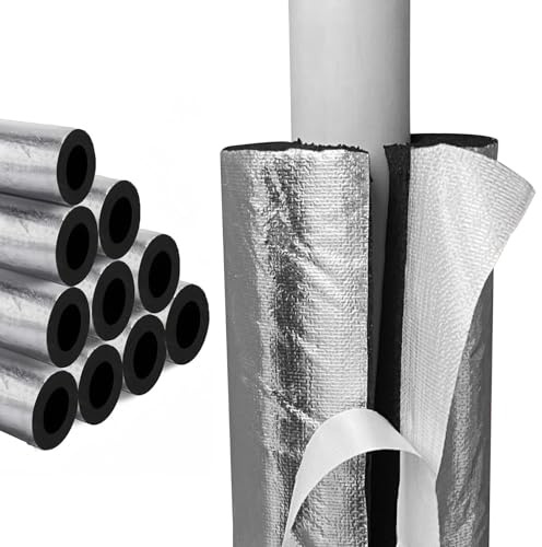 Schaumstoff-Rohrisolierung ID 22-120mm Flexibler Isolierschlauch, 95cm Wasserrohrisolierung Im Freien Wasserrohr-Frostschutz, Heizungs Rohr Dämmung Isolierung Isolation(TK 30mm/1.2,ID 27 mm/1)