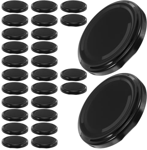 Didiseaon 63Mm Jar Lids Tinplate Airtight Jar Covers for Jam Pickles Tea Biscuits and Fruit Reusable Sealing Caps for Glass Jars Food Storage and Home Use