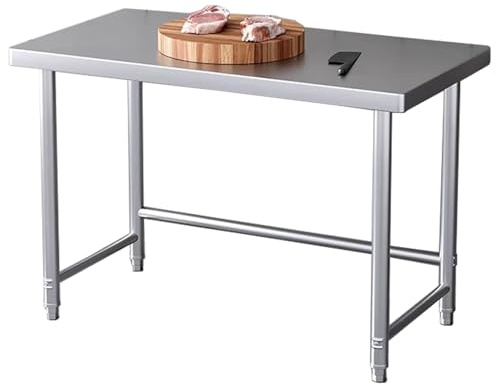 KCCRHIN Tavolo da Lavoro in Acciaio Inox, Altezza 90 Cm, Tavolo da Cucina Professionale, Piano di Lavoro in Metallo, Tavolo per Preparazione per Cucina,Industria, Ristorazione,120x50x90cm