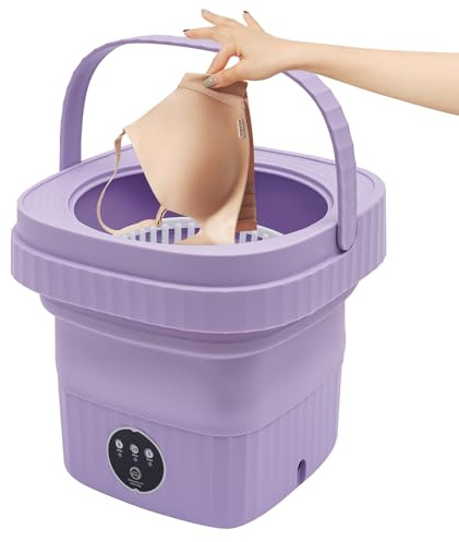 Faltbare Mini-Waschmaschine 6 L,40 W mit Eine Waschmaschine, die Wasch, Trocknungs- und Schleuderfunktionen vereint, Mobile Single Reise-waschmaschine,für Camping, Reise & Unterwäsche