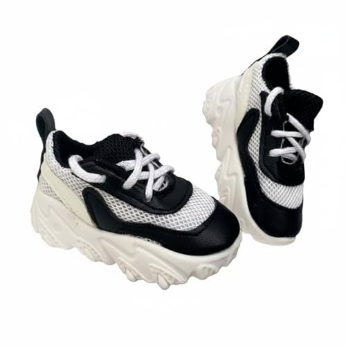 FytStycale BJD Doll Shoes 7.5cm Mini Lace-Up Casual Sneakers | Thick Sole Doll Sneakers, Cute Doll Outfit Accessories, Dollhouse Footwear for Roleplay Collectors 60cm Doll