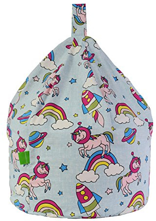 Cotton Space Unicorn Pastel Rainbow Bean Bag Child Size By Bean Lazy