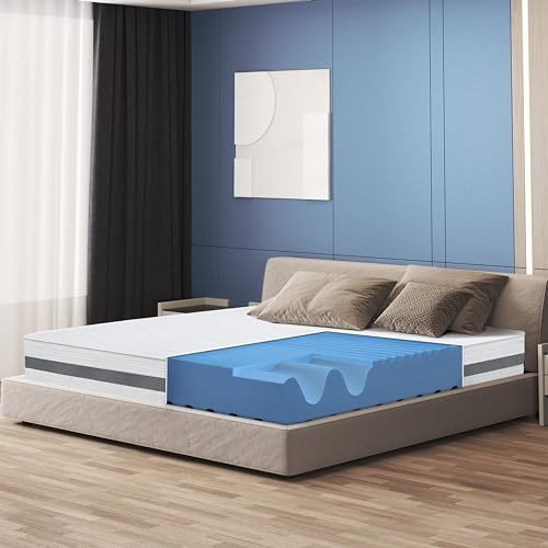 Materasso Matrimoniale Ortopedico in Memory Antibatterico | Rivestimento 3D Air in Fibra Ipoallergenica ed Antiacaro | 7 Zone Differenziate Termosensibili | Altezza 20 cm Reali | 160 x 200