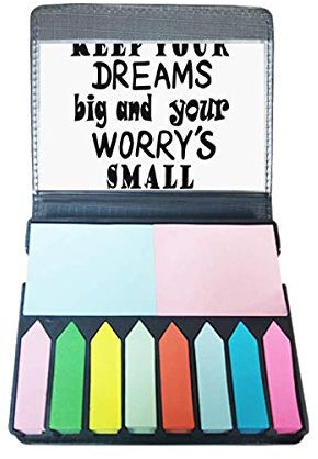 English Word Design Dream and Worry Selbstklebende Notizzettel-Box