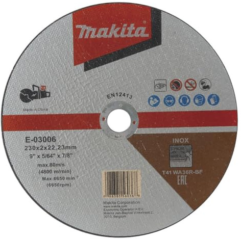 Makita E-03006 - Disco da taglio 230 x 1,9 mm, in acciaio INOX