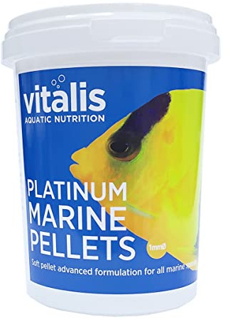 Vitalis Platinum Marine Pellets Fischfutter Aquarium (260g) Fischfutter Aquarium Pellets für Marine Fischarten - hochverdaulich und ausgewogen - Vitamine und Mineralien (260g)