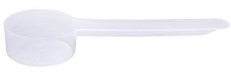 Plastic Measuring Scoop, 2 teaspoon (11 cc | 11 mL) Long Handle Spoons for Powders and Granules, Coffee, Pet Food, Grains, Protein, Spices and Other Dry Goods, BPA Free (Pack of 1)