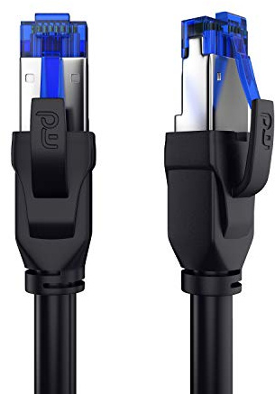 Primewire - CAT 8 Netzwerkkabel 10m - LAN Kabel Patchkabel Datenkabel - CAT8.1 High Speed Gigabit Ethernet Cable - 40000 Mbits - S/FTP PIMF - RJ45 Stecker - Cat6 Cat7 Cat8 komp - 10 Meter