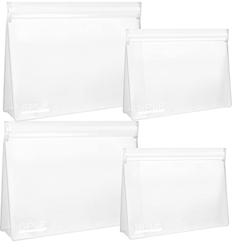 SPLF 4 Pack Leakproof Clear Toiletry bags, TSA Approved Quart Size Zipper Bags, BPA Free Travel Makeup Cosmetic Bags for Women Men, Carry on Airport Airline Compliant Bags
