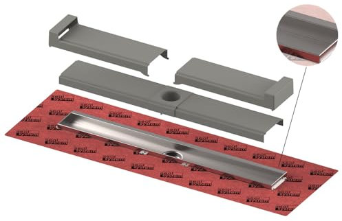 TECEdrainline Duschrinne Evo, 1200 mm wandbündig, befestigte Dichtmanschette 601203