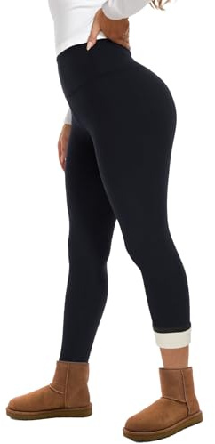 GAYHAY Fleece Lined Leggings for Women – Thick Winter Warm Thermal High Waisted Tummy Control Workout Yoga Pants