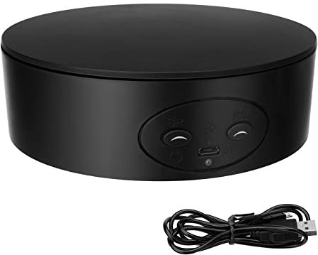VAYOTOY Drehteller Elektrisch, 13CM 5KG Automatische Drehplattform 360° Drehbar Ständer Elektrischer drehteller mit Einstellbarer Geschwindigkeit Fernbedienung für Display, Fotografie