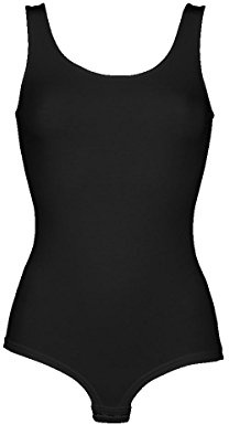 Cotonella Body in cotone elasticizzato spalline larghe donna (S, BIANCO)