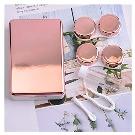 Lens Storage Cases， Contact Lens Cases,Mini Box Container, Contact Lens Case Storage Beauty Care Cover Pupil Case Travel Container Holder Storage Box Travel Invisible Glasses Organizer (Color : Pink)