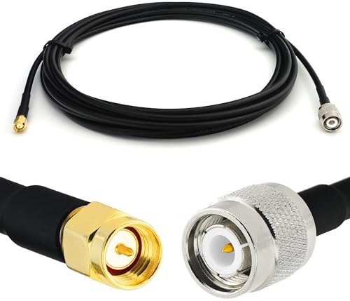 RANGEFUL TNC maschio a SMA maschio 20m cavo coassiale RG58/U — per HAM cavo antenna CB radio analizzatore misuratore SWR VHF marino rosmetro
