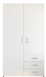 AVANTI TRENDSTORE Molise - Armadio con 2 ante a battente e 3 cassetti in legno laminato di colore bianco. Dimensioni ca. LAP 101x176x51cm