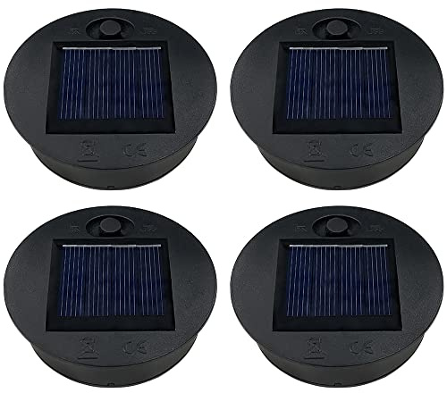 Ersatz-Solarzellen, perfekt für Outdoor-Laternenlichter, Zubehör im Garten (4 Stück Durchmesser oben 7 cm, innen 6,2 cm)