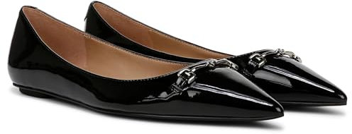Sam Edelman Women's Nori Ballet Flat Black Patent 9.5 Medium