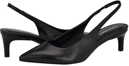 Calvin Klein Women's Dainty Pumps, Black Leather 002, 9.5