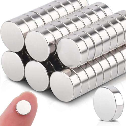 Magnete Stark, Rund Neodym Magnet Extra Stark, 6mm x 2mm Kleine Neodym Magnet, Mini Magnete, Magnete zum Basteln, Whiteboard, Kühlschrankmagnete, Magneten Starker Halt, 48 Stück