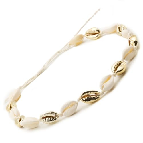 Générique Collier Coquillage | Collier Unisexe pour une Élégance Intemporelle | Coquillage naturel, plage, tendance, cordon ajustable, homme, femme, fille, garçon (FSI20-03)