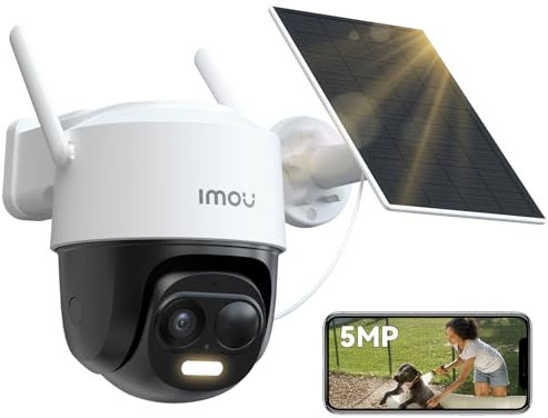Imou 3K Solar Security Camera Outdoor Wireless, 360° Battery Outdoor Camera, Wi-Fi CCTV Camera Solar, AI Human Car Detection, 20M Color Night Vision, Motion Tracking, Siren Spotlight, 2-Way Audio
