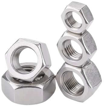 Sechskantmutter mit Feingewinde, Edelstahl 304 A2, M4, M5, M6, M8, M10, M12, M14, M16, M18, M20, M22, Steigung 0,5/0,75/1/1,25/1,5/2 mm(M12x1.0mm -3pcs)