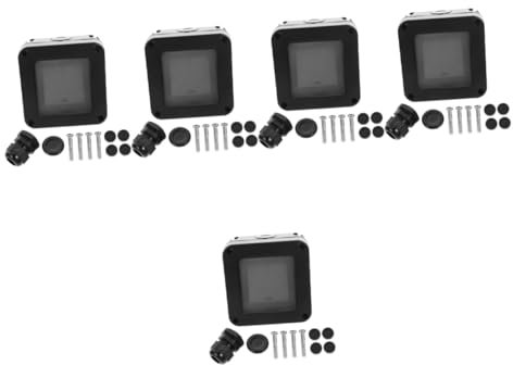 SOLUSTRE 5juegos Cubierta Para Enchufe De Pared Exterior Caja De Resistente Interruptor De Botón Para Jardín y Baño