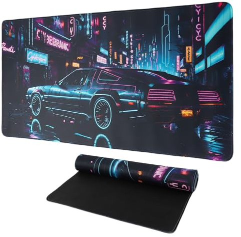 GmeDhc Schreibtischunterlage XXL Mauspad Gaming, Schreibtischunterlage Auto Maus Pad, 900x400 mm Großes Mauspad Gaming, Laptop Schreibtisch Unterlage