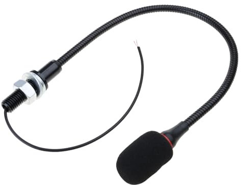 Laikoutd Multifunktionales Schwanenhalsmikrofon, 20 cm, blankes Ende, Drahtmikrofon für Computer, Soundbox in öffentlichen Verkehrsmitteln