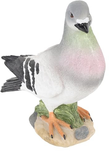 Garden Ornaments Pigeon Figure Decorative Realistic Exquisite Weather Resistant Dove Statue for Tree Lawn Garden Yard Left Gray White Pigeon, Gifts for Women Men Adults Friends