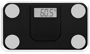 Livoo - Mini pèse-personne électronique DOM532N - jusqu'à 180kg, 23x13cm, 2 unités de mesure, ecran LCD rétractable