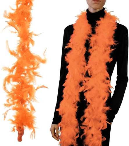 PATIKIL 40g 2 Yards Federboa Kostüm Truthahn Chandelle Federn Boa Orange