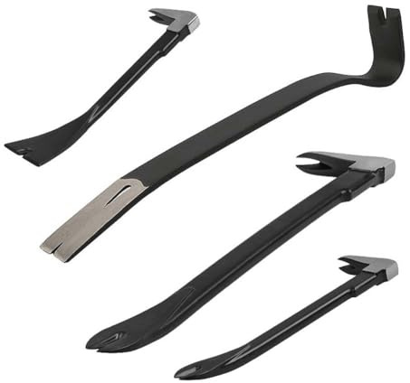 CashMuch Nail Puller and Pry Bar Tool with Dual Strike Zones for Home Remodeling and DIY Projects, Black