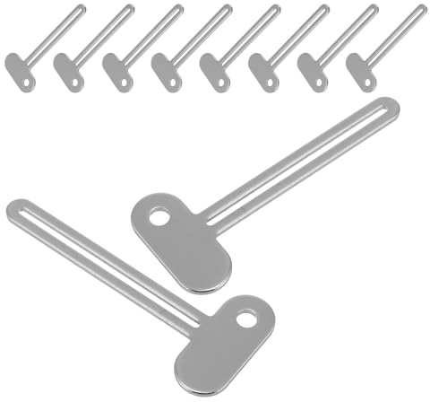 Homoyoyo 10pcs Manual Metal Toothpaste Squeezer Tube Key for Bathroom Handheld Squeeze Tool Dispenser Metal for Hair Dye Paint Tubes Comfortable to Hold