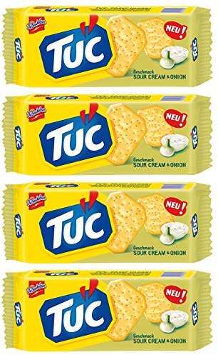 Lu Tuc Cracker Crema agria y cebolla de Francia 100g Pack de 4