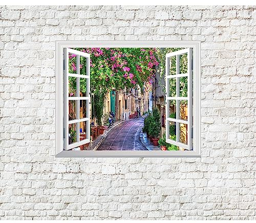 murando - Carta da Parati Adesiva Muro per Soggiorno, Finestre, 196x140 cm | Fotomurali Adesivi per Mobili, Stickers Murales, Decorazione da Muro XXL, Poster Giganti da Parete, Italia