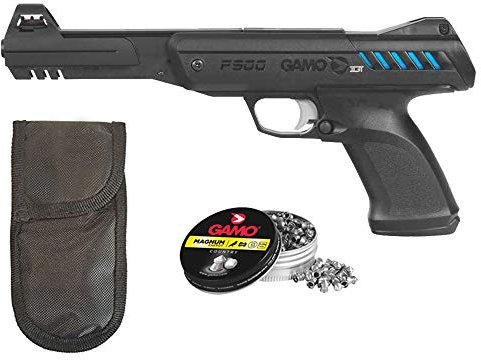 Tiendas LGP - Gamo - Pack Pistola Aire Comprimido P-900 IGT, Pistola perdigones Potencia de 3,5 Julios, 4,5 mm, Velocidad de Salida 120 m/s, Longitud 32 cm. + Funda Portabalines + 250 Balines
