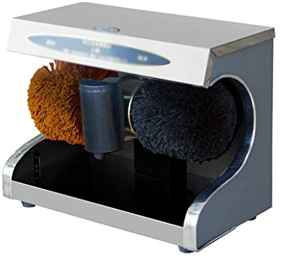 Samnuerly Lucidascarpe elettrica, lucidascarpe a induzione Automatica in Acciaio Inossidabile per rimozione Polvere e lucidatura, Piccola lucidascarpe (Naturale) (Naturale)