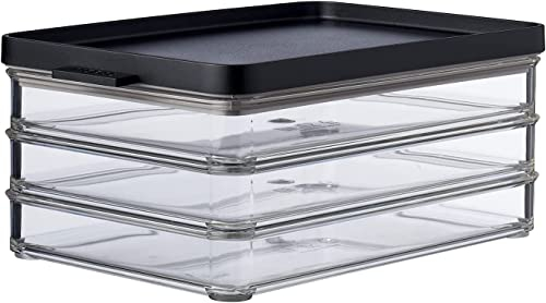 Mepal Kühlschrankdose Omnia Aufschnittdose 3-lagig - Nordic Black/Schwarz