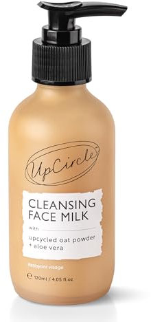 UpCircle Cleansing Face Milk with Aloe Vera + Oat Powder 120ml - Cleansing, Repairing + Nourishing Skin - Vegan + Cruelty-Free