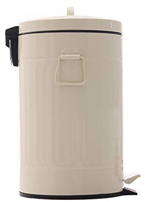 Pattumiera Muta per Interni, Tipo di Pedale Creativo Pattumiera Cucina Soggiorno Camera da Letto Pattumiera in Metallo Coperta 3-20L per Interni (20L)