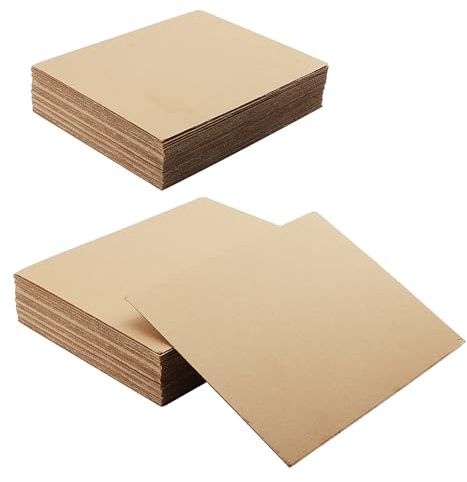 SHEUTSAN 100 Pack 11 x 14 x 1/16 Inch Brown Corrugated Cardboard Sheets, 1.5 mm Thick Flat Cardboard for Packing, DIY Crafts, Mailing