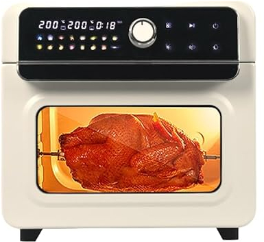 Home Detail Ometa 28L Air Fryer Oven with Accessories, Toaster Oven Countertop Oven, 16 Cooking Methods, Large Air Fryer with Rotisserie, Bake, Dehydrate, Reheat, Defrost, Dual Zone Cook (White Oven)